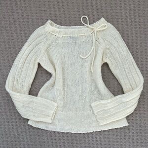 Vintage Y2K guess cream knit sweater